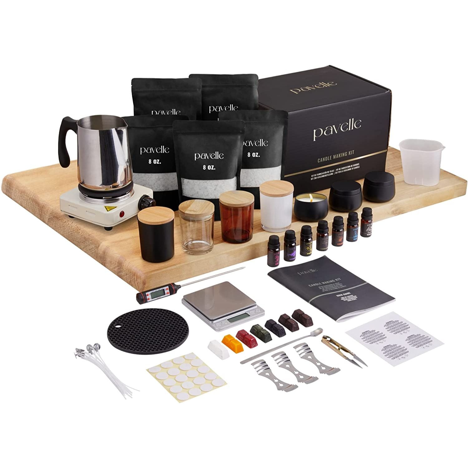 ETUOLIFE Candle Making Kit for Adults, Candle Making Supplies, Soy Wax Candle Making Kit for Making Soy Candle,Soy Wax for Candle Making,Candle Soy