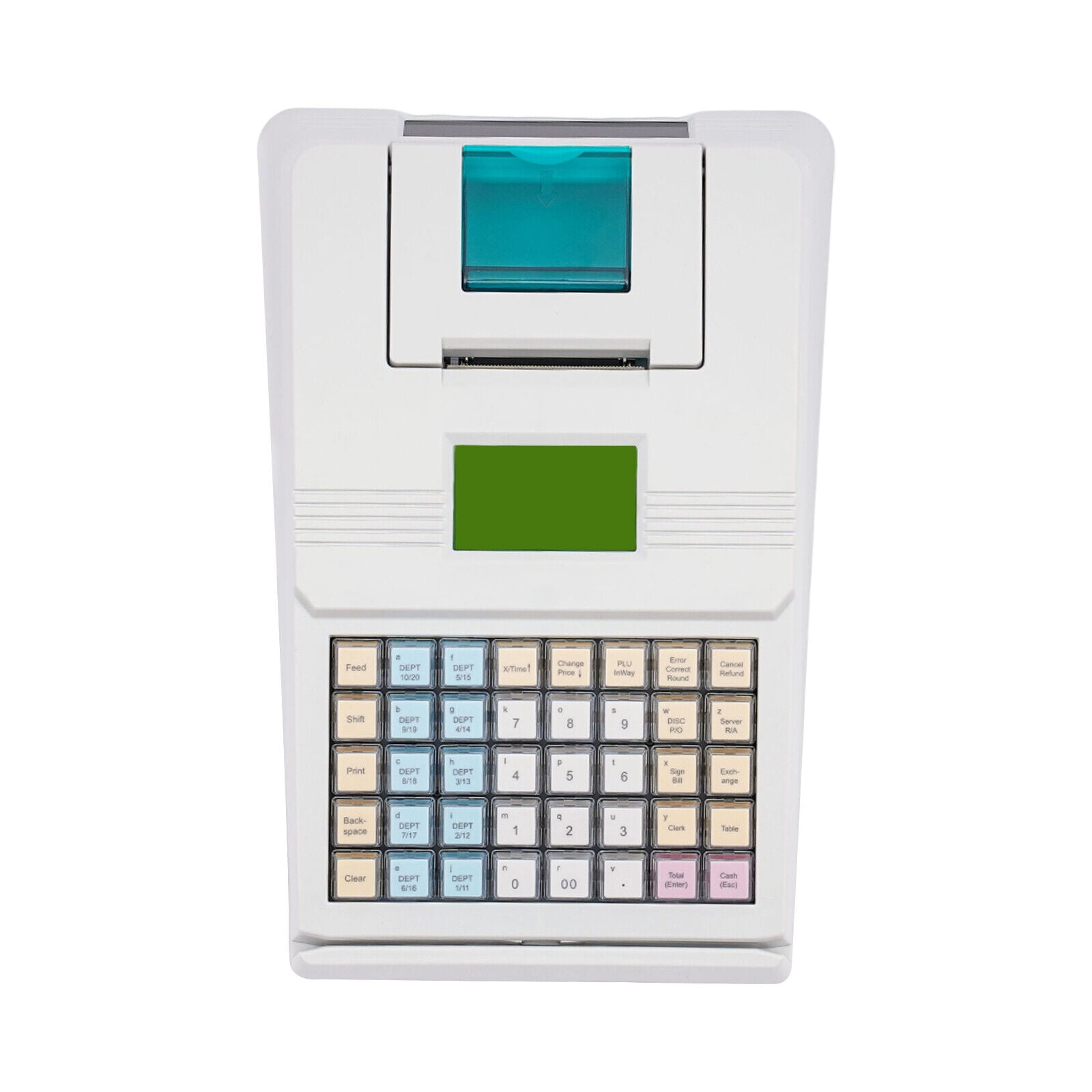 Compact & Durable Cash Register with 40 Keys, 10,000 PLU, 128x64 LCD Display, for Retail, Supermarket, and Restaurant