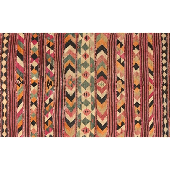 Ahgly Company Machine Washable Indoor Rectangle Contemporary Sunrise Orange Area Rugs, 5' x 7'