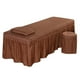 thumbnail image 1 of Juego de ropa de cama para camilla de masaje SPA: faldón de cama, funda de almohada, funda de taburete. Coffee-L, 1 of 7