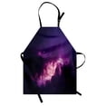 thumbnail image 1 of Outer Space Apron Stars in the Dark Night Sky Comet Constellation Deep Space Years Themed Artsy Image, Unisex Kitchen Bib Apron with Adjustable Neck for Cooking Baking Gardening, Purple, by Ambesonne, 1 of 3