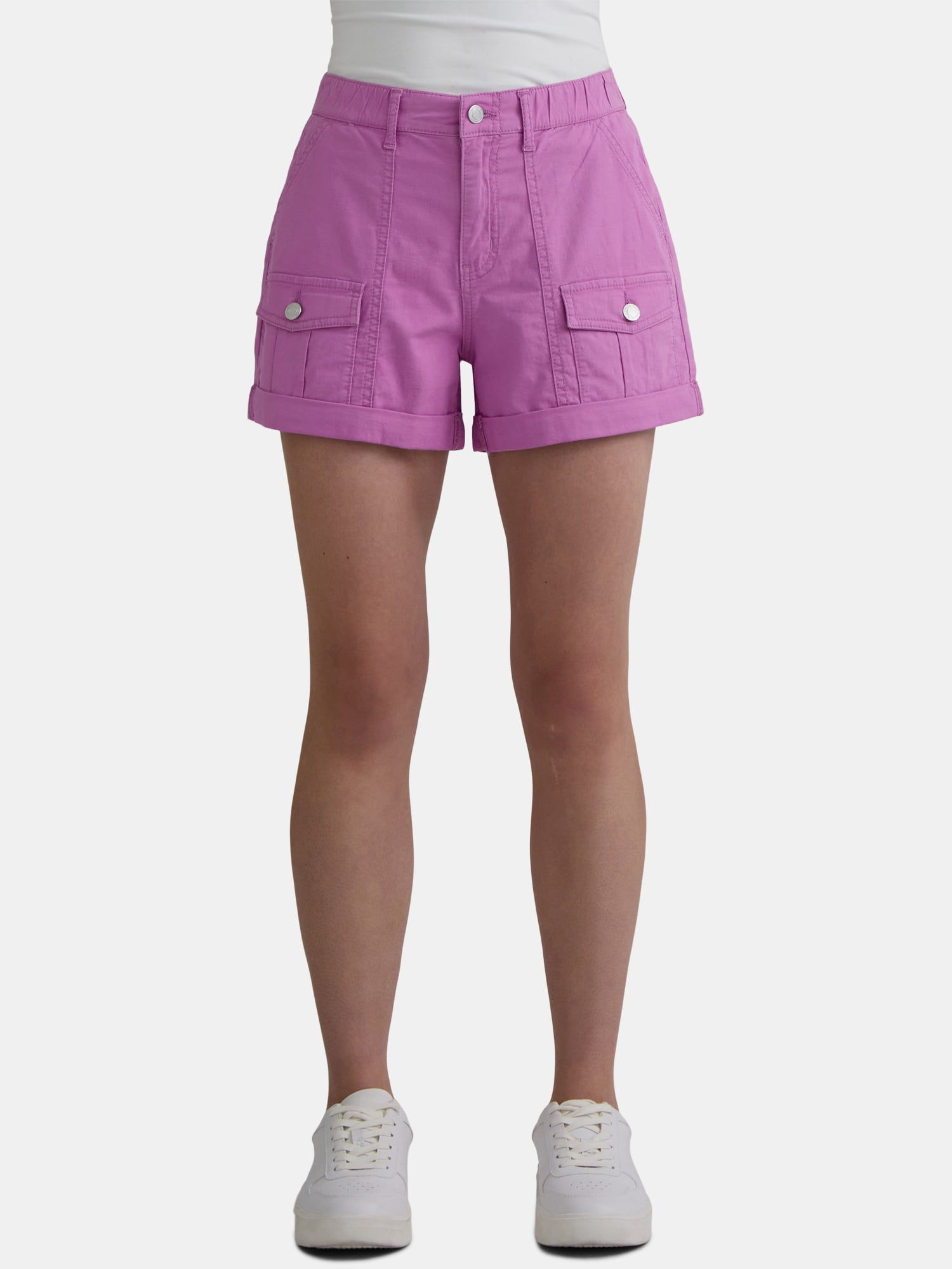 Time and Tru Women's Utility Shorts, 4" Inseam, Sizes 0-22