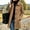 #12Beige, variant on Women’s Warm Midi Coat Winter Single Breasted Peter Pan Collar Pea Coats with Satin Lining
