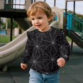 thumbnail image 3 of Uorisanigo Girls Sweatshirt Crewneck Halloween Cobweb Pullover Sweater Tops Ruffle Long Sleeve Pullover Hoodie Casual Toddler Oversized Sweatshirts Size 1-2, 3 of 7