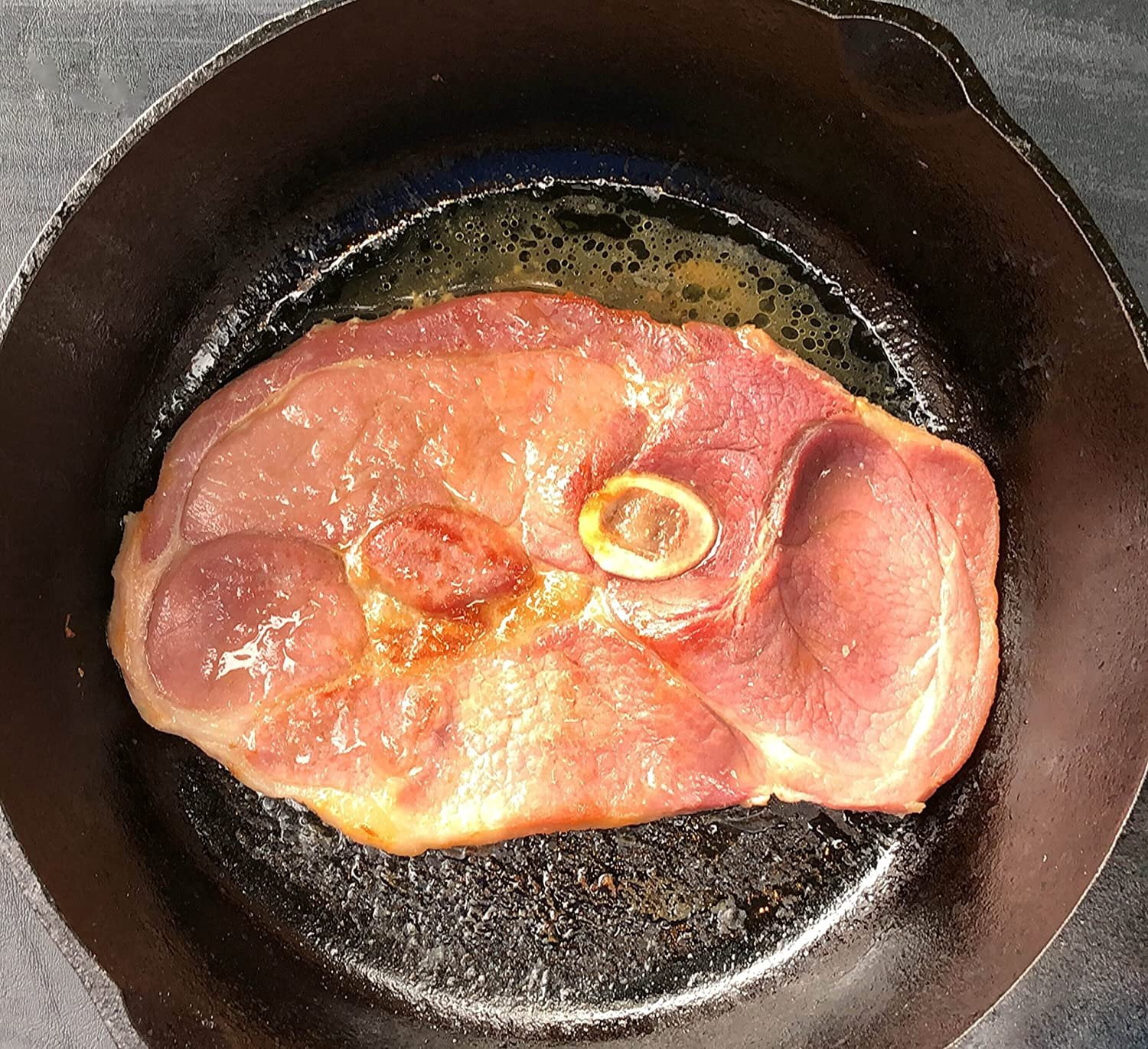 Rays Country Ham Steaks, 4 Thick-Cut 8oz Boneless Packs, 2lb Steak Slices , Dry-Cured, Shelf-Stable