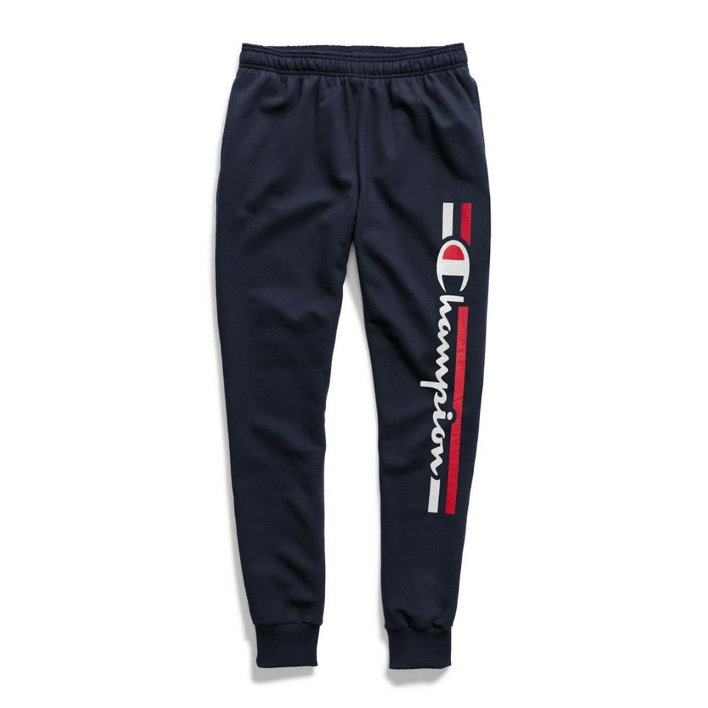 Champion - Champion Men's Graphic Powerblend Fleece Jogger, Navy, XLarge - Walmart.com - Walmart.com