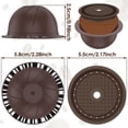 thumbnail image 5 of 5Pcs Reusable Vertuo Pods for Machine, Coffee Capsule with 2 Silicone Lids 1 Spoon and Brush, (150Ml), 5 of 5