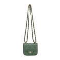 thumbnail image 4 of Quilted Mini Cross Body Bag - PU Vegan leather - Pistachio, 4 of 7