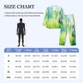 thumbnail image 4 of Salouo green grass and butterfly Print Button-Front Long Sleeve Pajama Set for Men, Soft 2Pjs Men's Long Sleeve Sleepwear-Large, 4 of 7
