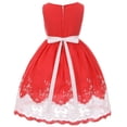 thumbnail image 2 of Big Girls' Sleeveless Sheer Embroidery Cotton Party Birthday Flower Girl Dress Yellow Size 10 (K424D), 2 of 4