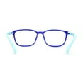 thumbnail image 4 of Kids Soft TR90 Plastic Rectangle Blue Light Filtering Computer Glasses Navy Blue, 4 of 4