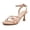 Gold, variant on Women's Open Toe Ankle Strap Low Block Chunky Heels Sandals Silver Size 8