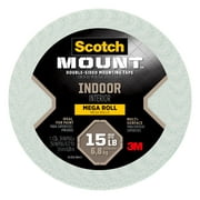 Scotch Mount Indoor Double-Sided Mounting Tape, Clear, 0.75 x 350 in, 1 Roll