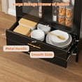 thumbnail image 5 of SUPEER 73-Inch Arched Metal Storage Display Cabinet with 2 Drawers and Glass Doors,Assembly Required, 5 of 8