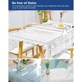thumbnail image 3 of Protector de mesa de plástico transparente de 30 x 60 pulgadas, 1,5 mm de grosor, resistente al agua, resistente al calor, mantel de PVC transparente, protector de mesa de vinilo para mesa auxiliar, m, 3 of 5