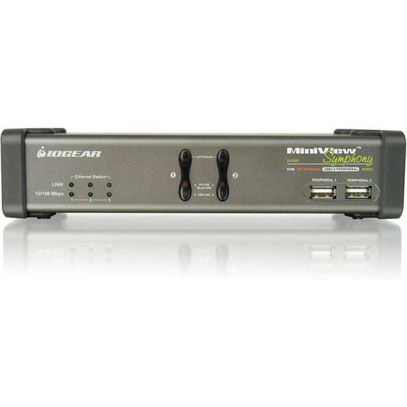 Miniview Symphony 2-port Multi-function KVM Switch