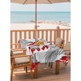 thumbnail image 2 of Outdoor Tablecloth with Umbrella Hole for Patio/Picnic/Party/Camping, Red Leaves Waterproof Table Cloth Rectangle Table Cover Washable, Willow Leaf Abstract Plants Rustic Branch (60"x 120"), 2 of 8