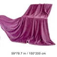 thumbnail image 3 of Frazada Manta de forro polar morada de 150 x 200 cm, súper suave y cálida, para sofá cama, sofá, toalla de baño de franela (1 unidad) JASKFLY, 3 of 9