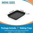 thumbnail image 2 of P&P CHEF 2 Pcs Toaster Oven Pans, P&P CHEF Carbon Steel Small Toaster Oven Tray Non-Stick Broiler Pan, 9\u201d x 7\u201d Inch, Sturdy & Easy Clean & Oven Safe, 2 of 7