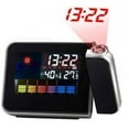 Walbest Projection Alarm Clock for Bedroom, LED Color Screen Backlight Weather Projection Home