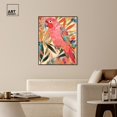 thumbnail image 3 of Whimsical Parrot Canvas Tropical Abstract Wall Art by Art Remedy, Black Frame, 36" x 45", 3 of 7
