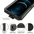 thumbnail image 3 of Dteck Case for Apple iPhone 12 6.1-inch,Luxuy Metal Waterproof Shockproof Rubber Hybrid Aluminum Alloy Back Case with nano waterproof membrane Cover,Black, 3 of 9