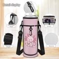 thumbnail image 6 of Bulopur Cute Axolotl Print Kids Backpack Set 4 Pcs Sweet Floral Breathable Kids School Bag with Lunch Box, Pencil Case and Water Bottle Cover for Kawaii Axolotl Lover Toddler Girls, 6 of 8