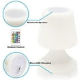 thumbnail image 3 of Lámpara De Mesa Con Altavoz Bluetooth, 6 Colores Y 3 Modos, Luz Nocturna, Lámpara De Noche Recargable Para Dormitorio, Sala De Estar, Patio, Jardín Yuarrent HA037304-00, 3 of 6