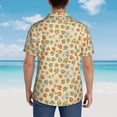 thumbnail image 4 of Sikiie Paw In Groovy Style Print Men's Hawaiian Shirt, Summer Beach Button Pocket Short Sleeve T-Shirt,3X-Large, 4 of 7