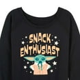 thumbnail image 3 of Star Wars - The Mandalorian Snack Enthusiast Grogu  - Wo Men's French Terry Long Sleeve Pullover, 3 of 5
