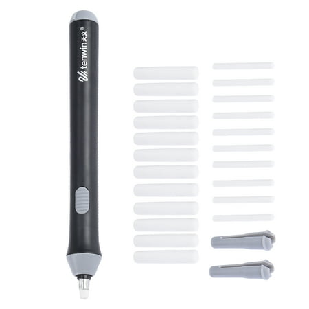 Drafting Erasers - TOOLTOO Automatic Eraser Electric Eraser Battery Operated Eraser 10 Small Eraser Refills and 12 Large Eraser Refills, Perfect for Drawing, Drafting, Architectural Plans, Arts and Crafts, Black