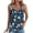 Blue, variant on ZQUUVOU Women's Spaghetti Strap Tank Tops Fashion Boho Printed Sleeveless Loose Summer Cami Blouse Chic Summer Tops White