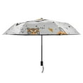 thumbnail image 2 of Tigers Face and Triangles Compact Sun Umbrella Windproof Travel Umbrellas for Rain Strong Portable UV Protection, 2 of 8