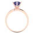 thumbnail image 4 of Clara Pucci 14K Rose Gold 1.5ct Tanzanite Solitaire Ring for Women, 4 of 8