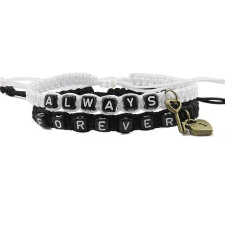 - Fancyleo Couple Bracelets ♥ Valentines Day Gifts ♥ Always and Forever Key and Lock Woven Braided Bracelets Jewelry Gift for Lover