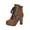 Brown Buckle Platform Ankle Boots, variant on hopeusnice Women's Buckle Lace Up Ankle Boots Chunky Heel Suede Booties High Heel Dress Shoes Fall Winter Warm Comfortable Fashion Boots Black 38