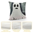 thumbnail image 4 of PHYHOO  Halloween Pillow Covers Ghost Halloween Pillow Covers Decorations Pink Halloween Pillows Decorative for Halloween Home Decor for Sofa White, 4 of 5