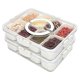 thumbnail image 1 of Snack Tray with Lid and Handle for Portable Snack Platters, 2 Pcs, 1 of 1