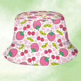 thumbnail image 2 of LPKRT Unisex Printed Bucket Hat Lightweight Breathable Sun Cap Packable Sun Protaection Outdoor Hat Hot Pink, 2 of 4