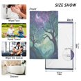 thumbnail image 6 of Yayeee 2 Pack Hand Towels for Bathroom 100% Cotton 16" x 28" Soft Absorbent Kitchen Towel, Moonlight Forest, 6 of 7