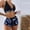 Dark Blue, variant on Ayfxijin Ladies' Split Bikini Swimsuit Set,Basic Beach Bathing Suit S-XL