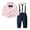 Pink, variant on lkfuzj Baby Boys Pants Sets,Toddler Gentleman Outfits, Fashion 2-piece Set Long Sleeve Shirt With Bow Tie Suspenders Pants