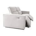 thumbnail image 4 of Furniture of America Ezra Fabric Power Reclining Loveseat with USB in White, 4 of 8