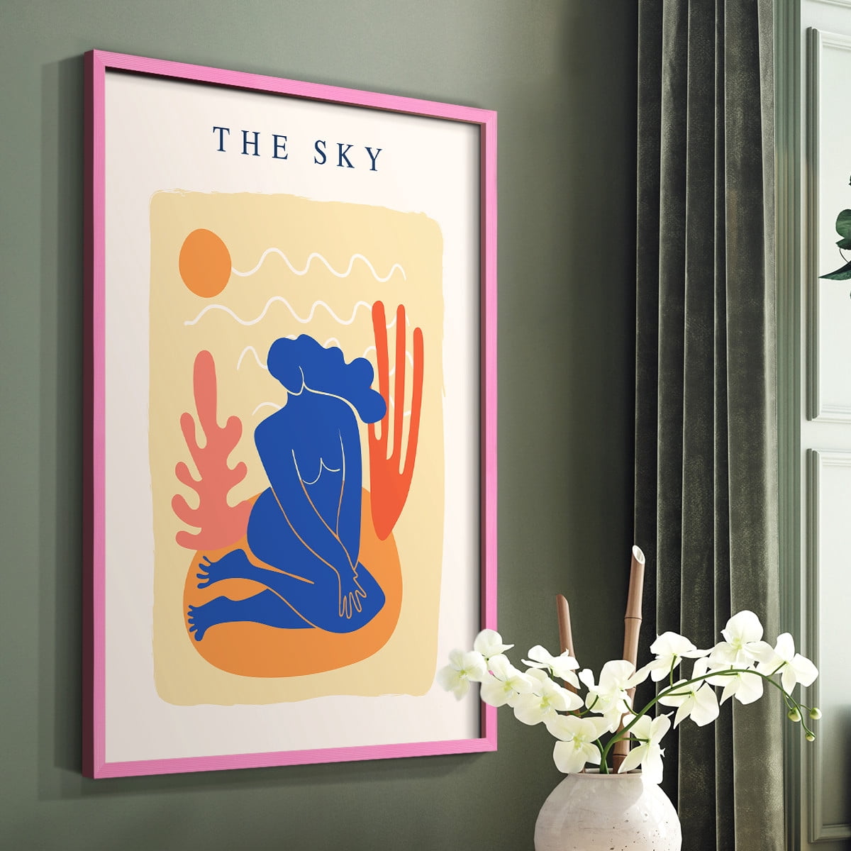 Matisse CCCXVII in Pink Solid Wood 16 x 20 Framed Print