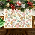 thumbnail image 4 of Gingerbread Christmas Placemats Set of 4 Candy Cane Gingerbread Man Christmas Table Mats New Year Winter Xmas Decor Christmas Decorations for Home Party, 4 of 6