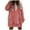 Pink, variant on Women's Autumn Long Sleeve Side Opening Solid Color Extended Pocket Hooded Drawstring Casual Skirt Hoodie Pink,L