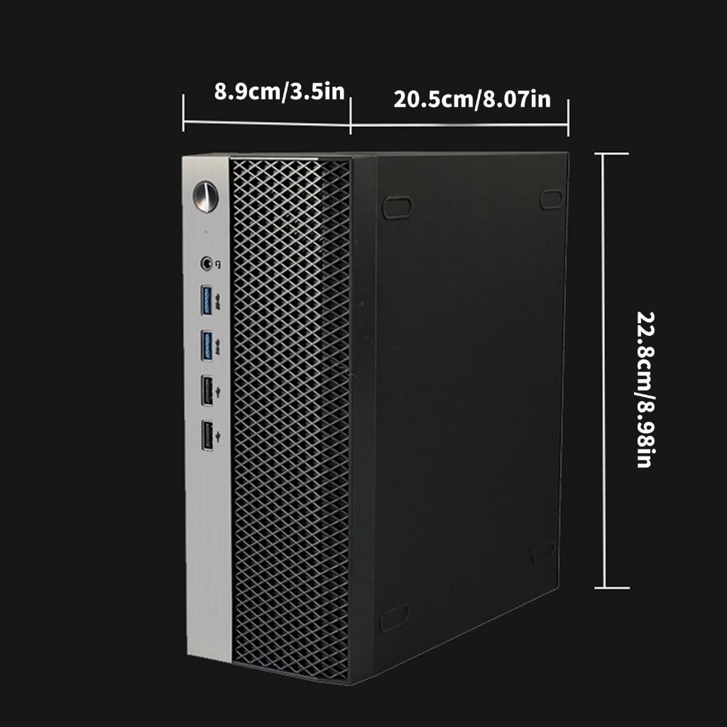 Space Saving Metal Desktop Tower Case Mini Computer Encloses Easy To Transport