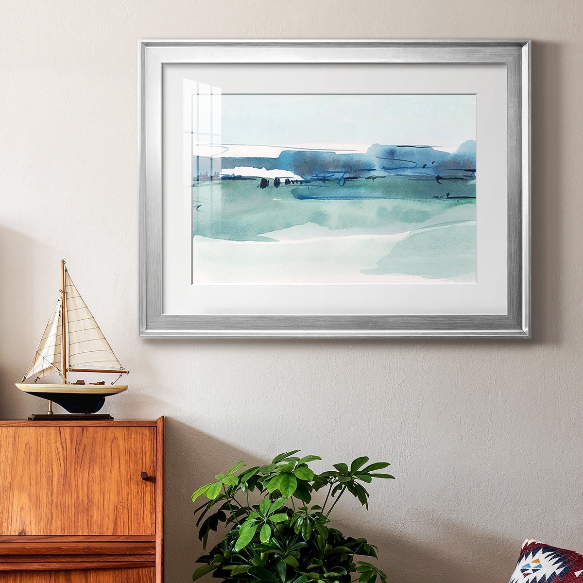 Ultramarine Vista I Premium Framed Print - Ready to Hang