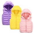 thumbnail image 4 of Toddler Puffer Vest Boys Vest Cute Hoodie Vest Sleeveless Lightweight Jacket Toddler Girls Fall Jacket for Boys 4-5 Years, 4 of 7