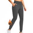 thumbnail image 2 of HAiming Women's Fleece Lined Leggings High Waisted Thermal Joggers Sweatpants Winter Casual Workout Yoga Trousers, 2 of 9